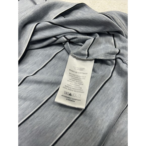 Footjoy Gray Striped Soft Touch Short Sleeve Golf Polo Shirt Men's Size Medium - Picture 4 of 7